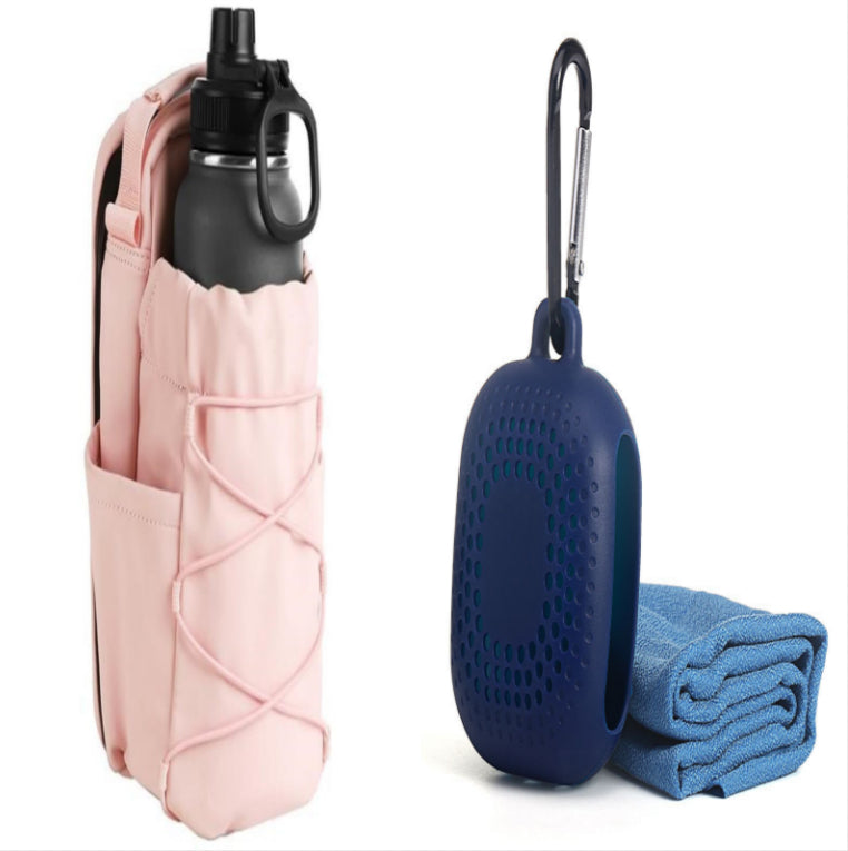 Magnetic Gym Crossbody Bag with Bottle Holder
